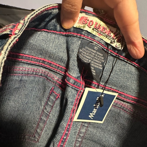 Girls size 10 embroidered pink sequin design jean - Picture 4 of 6